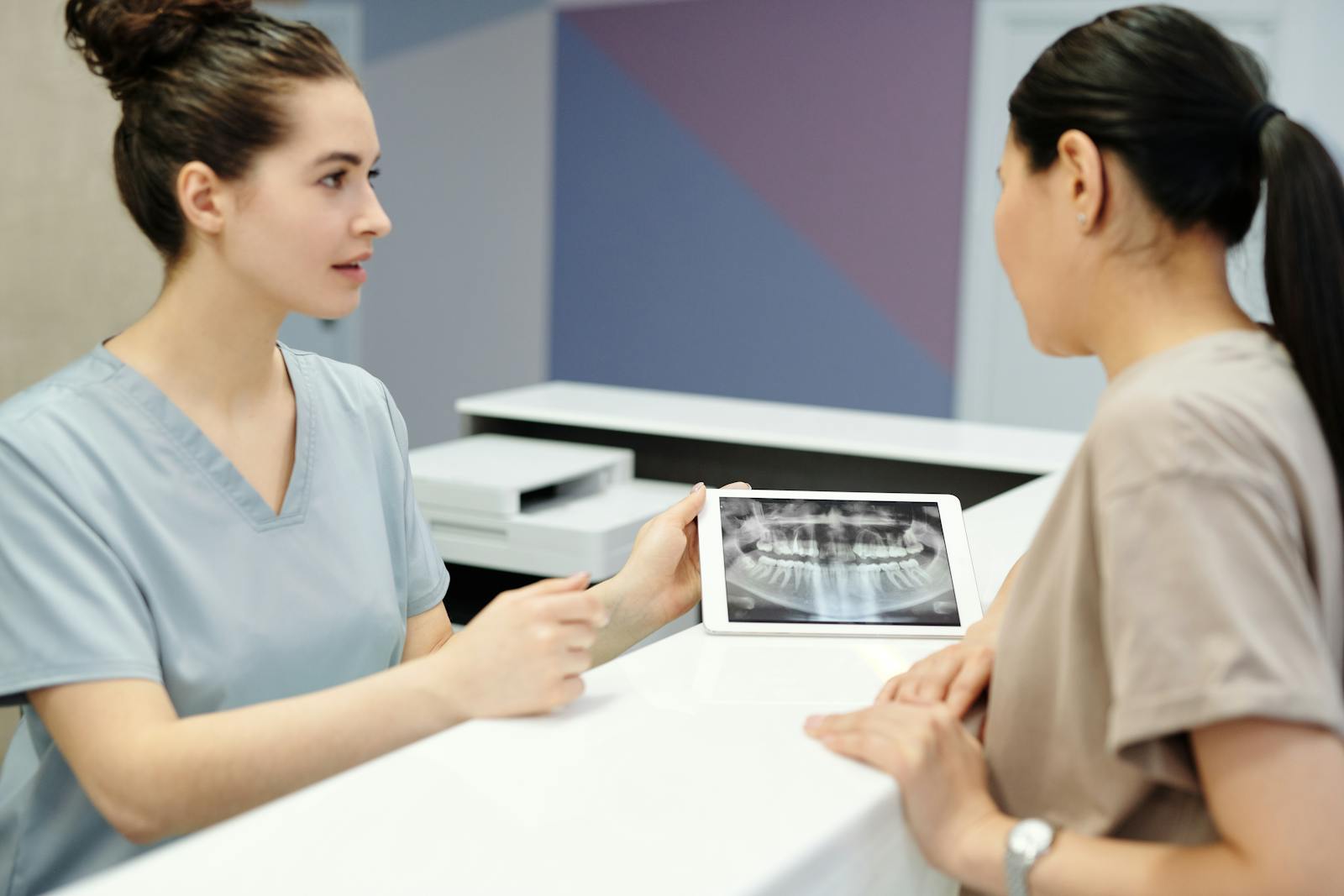 Dental x-ray and treatment planning evidence used for dental tourism verification